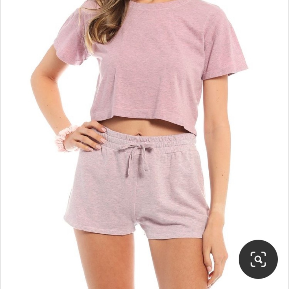 Sundown X Splendid Playa Shorts w/ Kiki Crop T-Shirt Matching Set